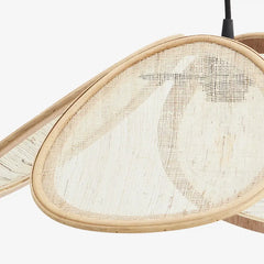 Madam Stoltz rattan ceiling lamp with linen