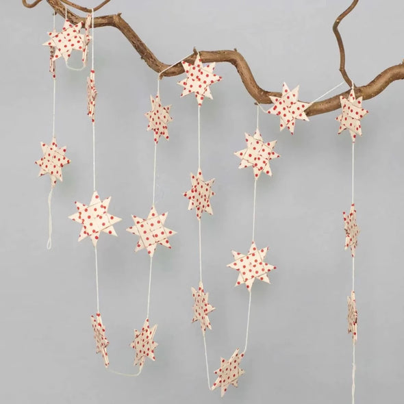 Afroart stars on string garland Swedish