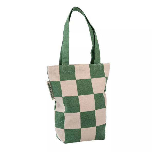 Duurzame Tote Bag met ritssluiting - NoMorePlastic - Simple Squares