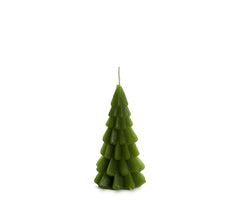 Green tree-shaped candle Christmas