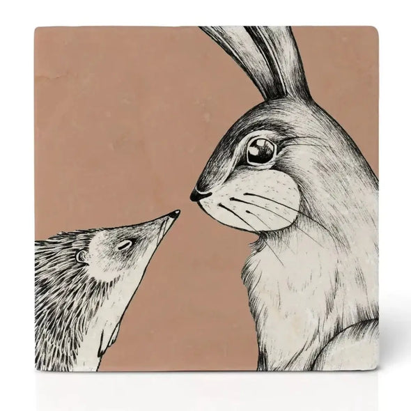 Ligarti tile coaster natural stone animal print