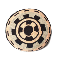 Wayuu bag crossbody black grey pink L