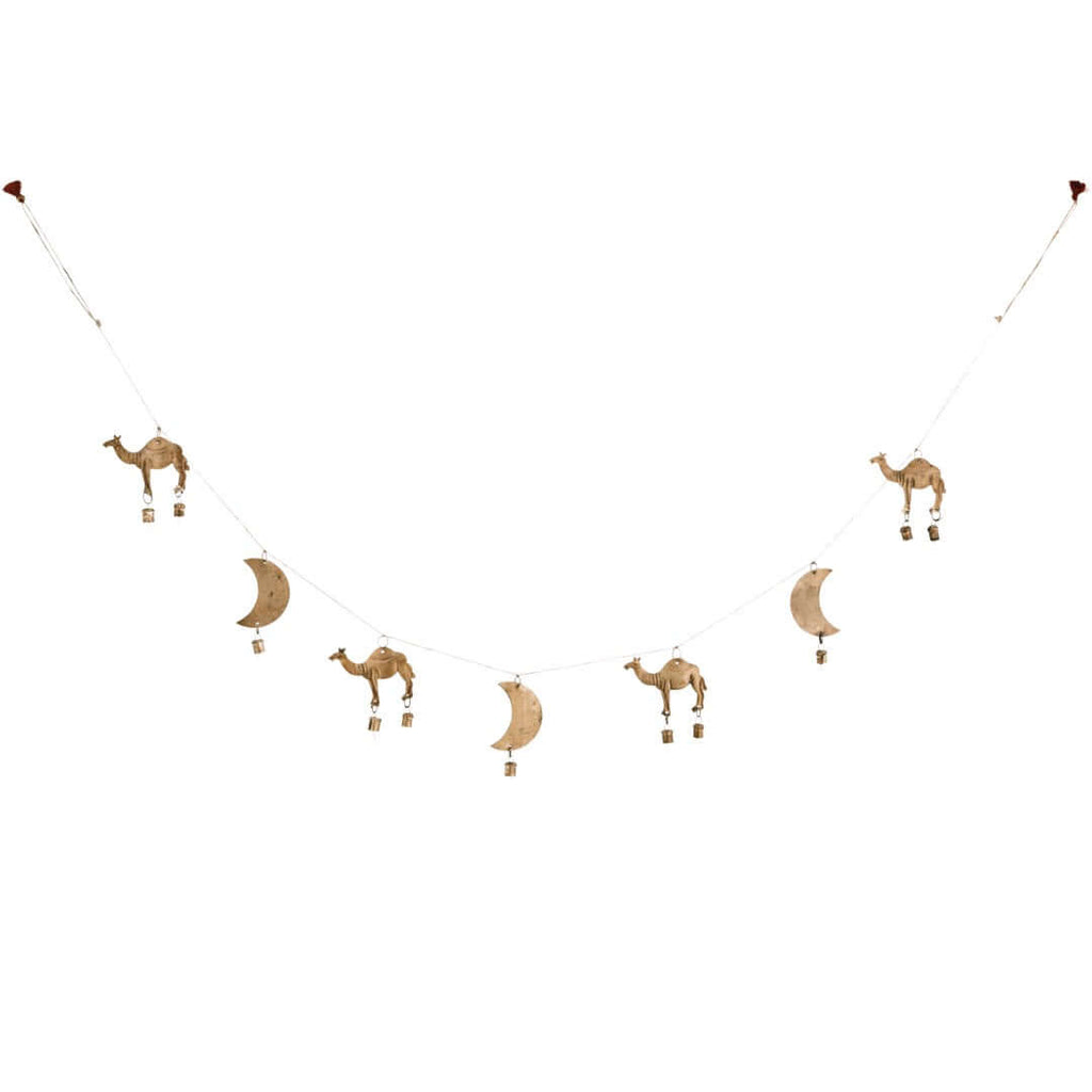 Madam Stoltz garland camels moons bells Christmas decoration ornaments