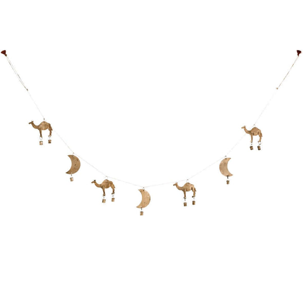 Madam Stoltz garland camels moons bells Christmas decoration ornaments