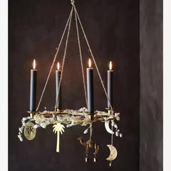 Madam Stoltz hanging palm gold ornament