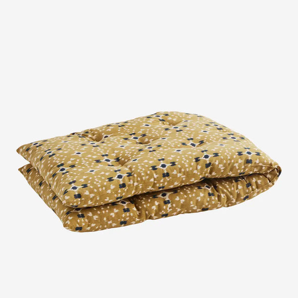 Madam Stoltz cotton mattress 45x125cm mustard bench size