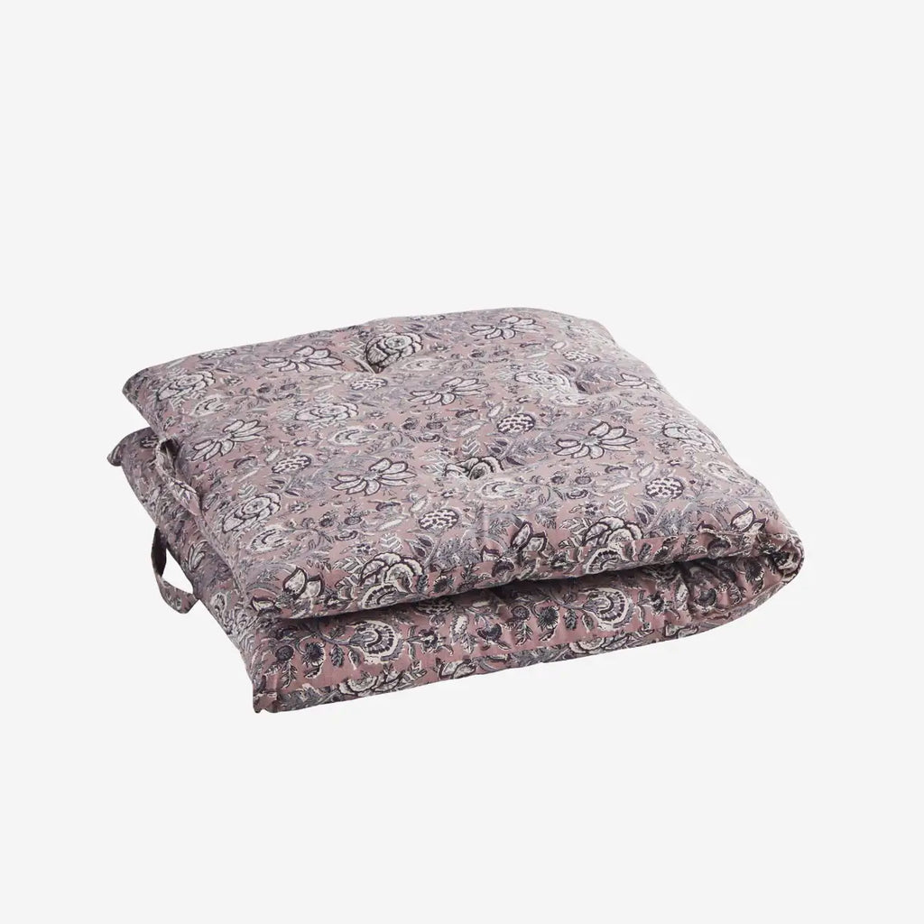 Madam Stoltz mattress cushion lilac print 60x100cm MP-60100-229