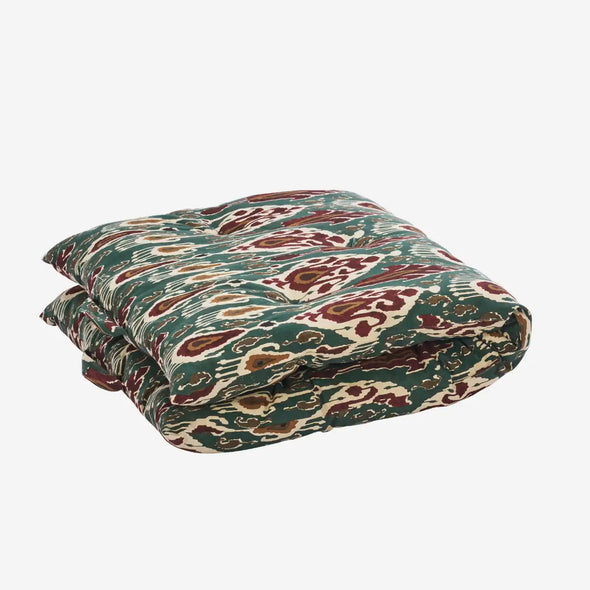 Madam Stoltz printed cotton mattress in forest green