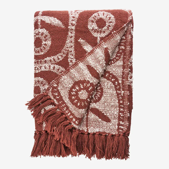 throw blanket reversible recycled cotton