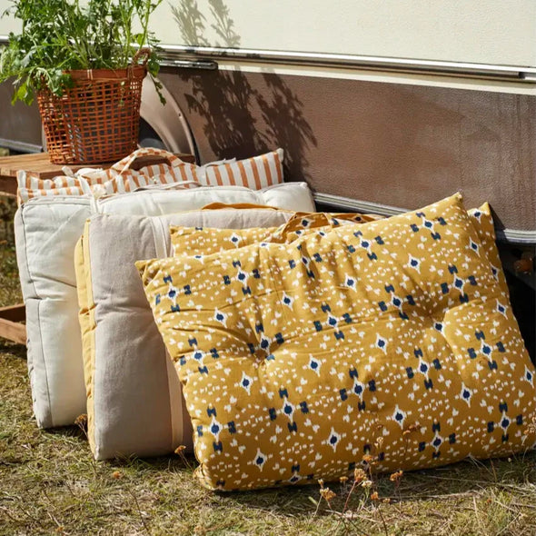 Madam Stoltz lounge mattress cushion 60x100 cm mustard boho style