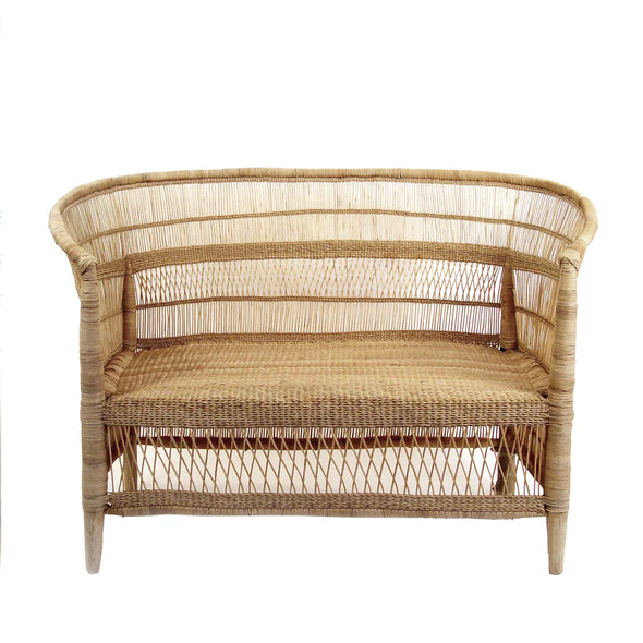 Malawi loveseat cane fairtrade natural