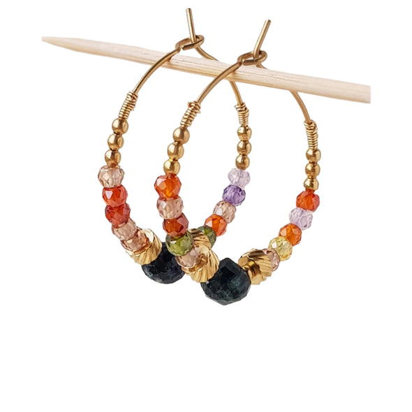 Muja Juma hoop earrings 25mm stainless steel gold plated