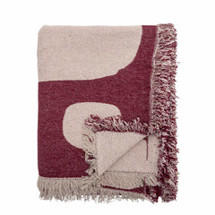 Olica throw Bloomingville burgundy