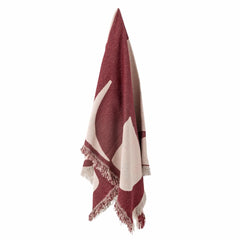 Olica throw Bloomingville burgundy recycled cotton