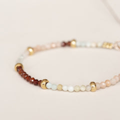 bracelet Mujajuma amazonite garnet sunstone