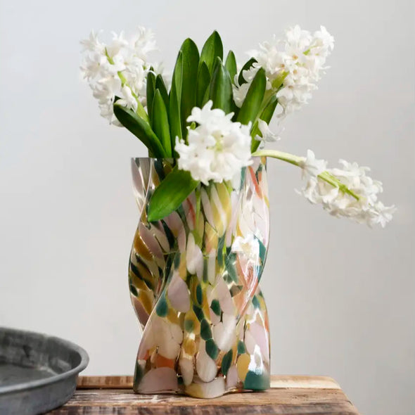 dotted glass vase beautiful decor