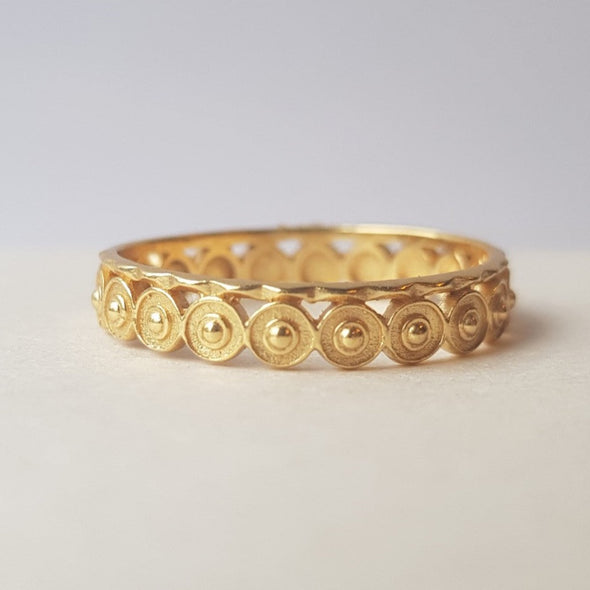 ring wheels Mujajuma gold plated