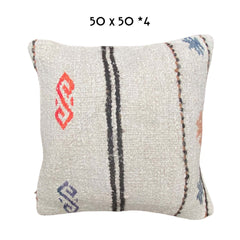 vintage hemp cushion 50x50cm Turkey organic zip