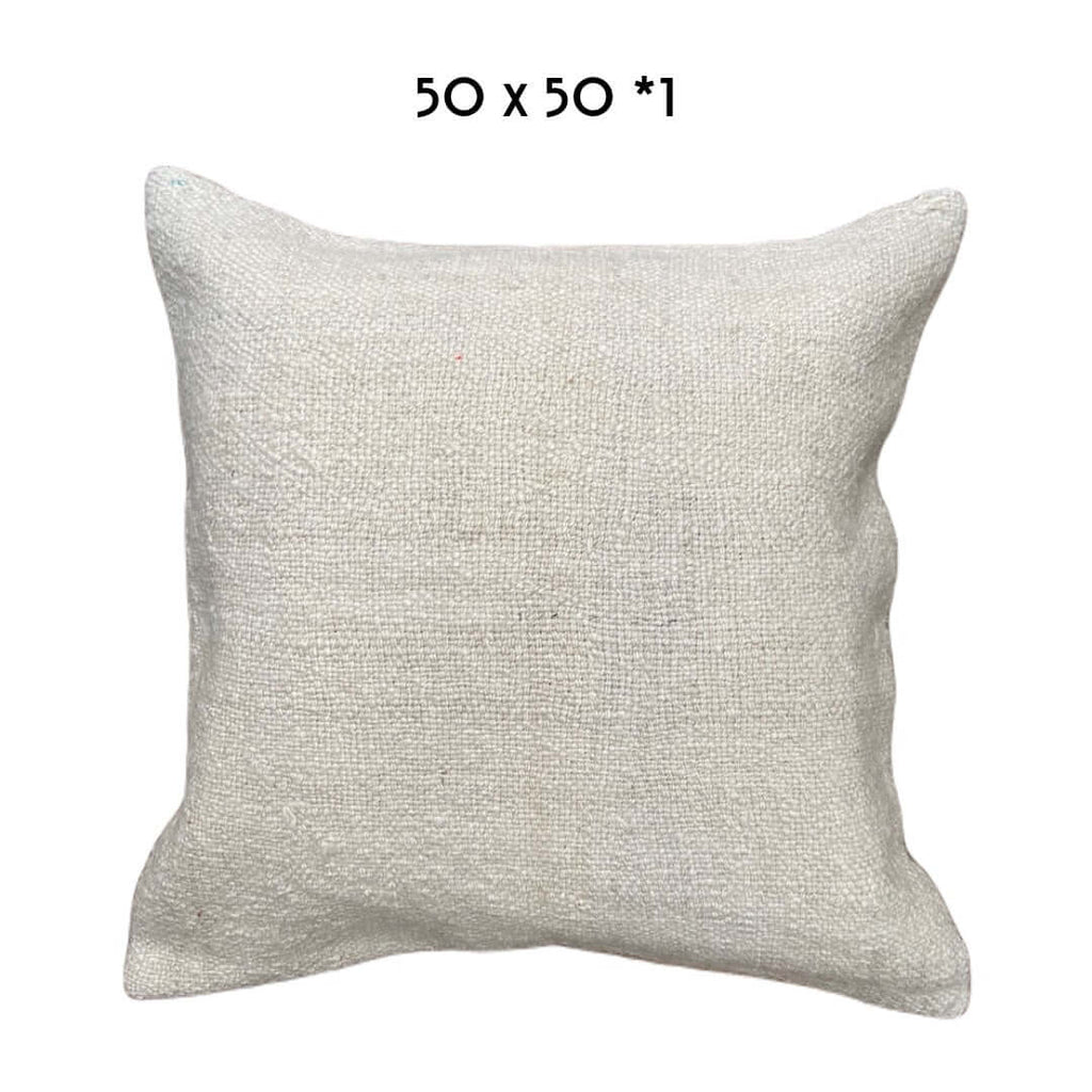 vintage hemp cushion 50x50cm Turkey natural
