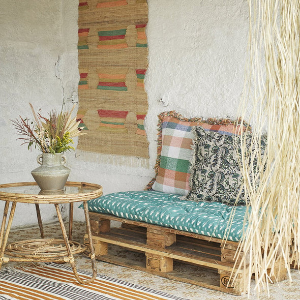 Madam Stoltz pallet cushion mattress green white palletkussen groen wit 80x120