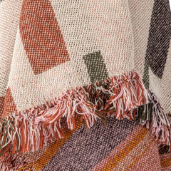 recycled cotton throw blanket Toscana pink