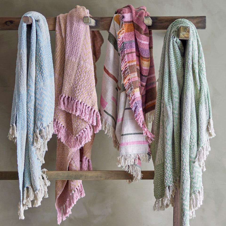 recycled cotton throws Bloomingville