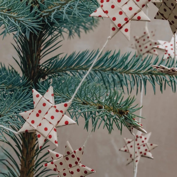 Afroart stars on string garland