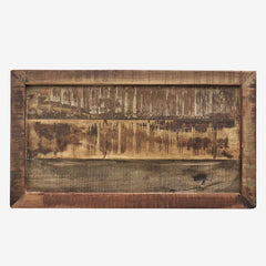 top view of the recycled wooden tray