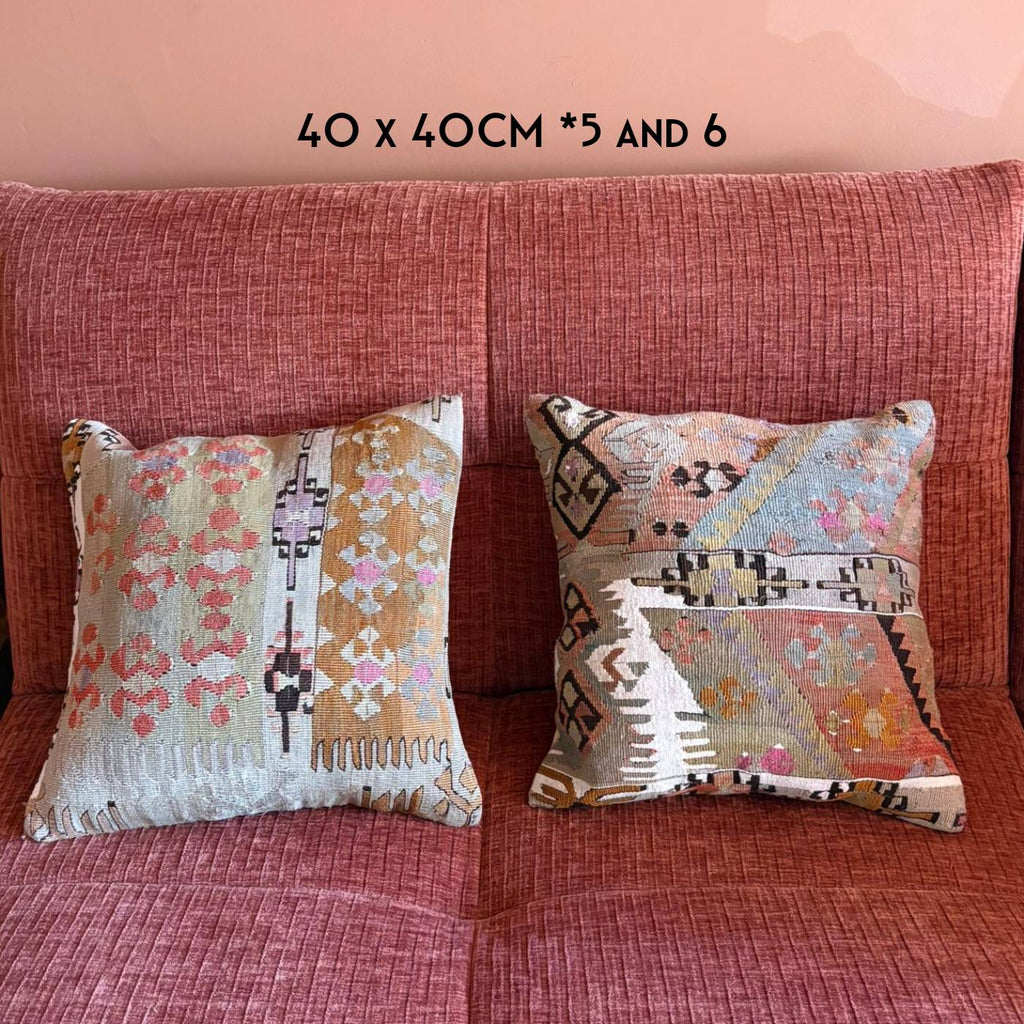 vintage kilim cushions matching boho chic Mayala Home