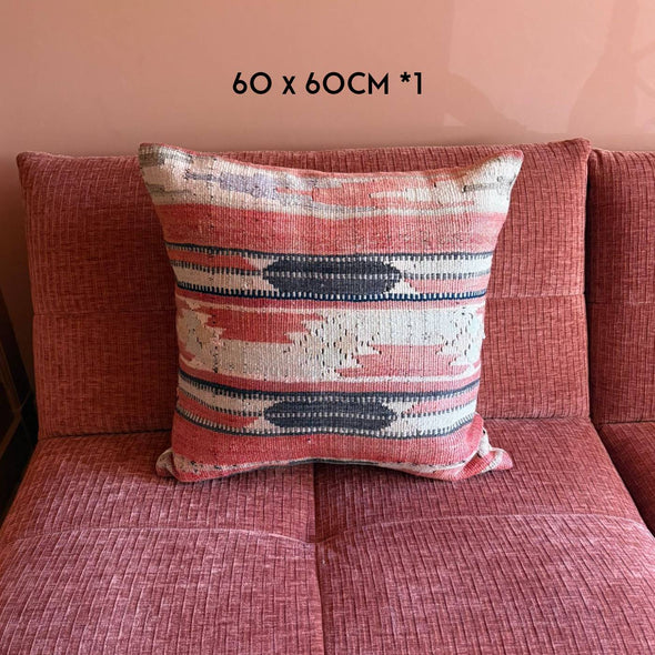 Vintage kilim cushion large 60x60cm colourful Mayala Home