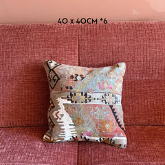vintage kilim cushion Mayala Home geometric