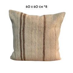 kilim cushion 60x60cm Turkey kelim kussen groot natural stripes