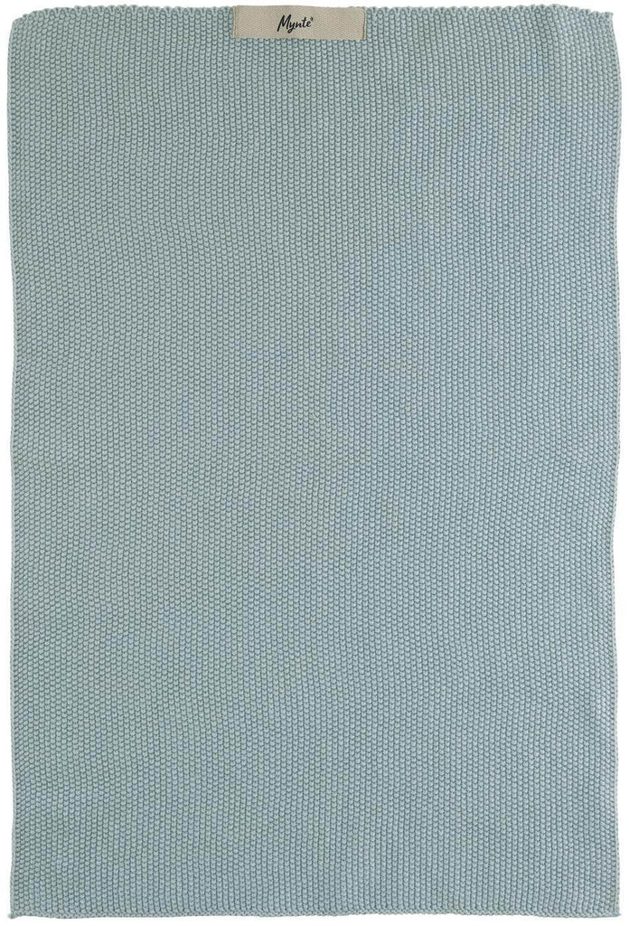 Knitted Tea Towel Mynte Nordic blue IB Laursen