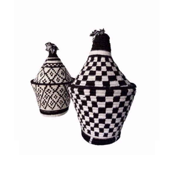 Berber basket baskets black white berbermand zwart wit Household Hardware