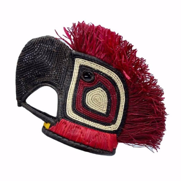 Handmade Mask Ethic et Tropic fair trade Cachito red brown bird