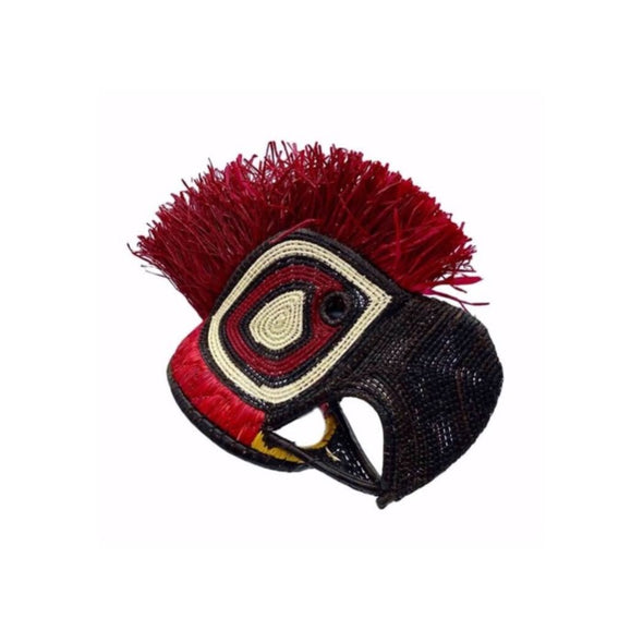 Ethic et Tropic mask Corinne Bally Cachito red bird