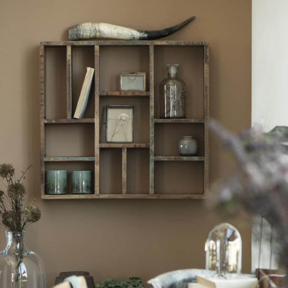 Rustieke Wandplank Vakken IbLaursen Hout