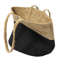 De Weldaad Jute Bag India Zwarte Naturel jute tas Haarlem