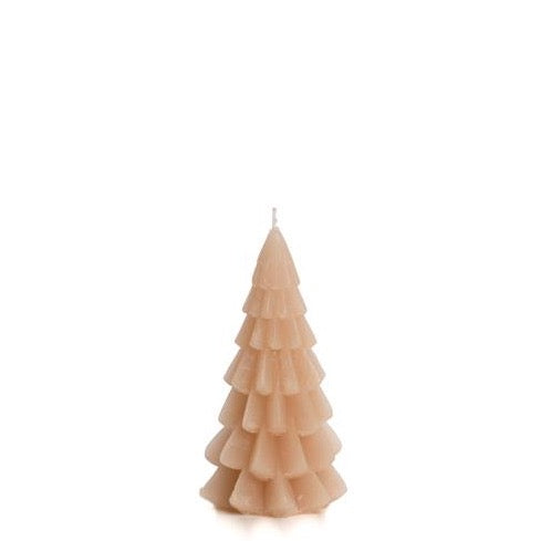 Small Pink Christmas Tree Candle Rustik Lys