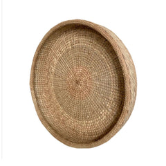 Lupane basket round tray edge Zimbabwe ronde mand muur palm palmblad