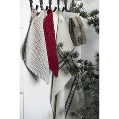 Theedoek wit zwart gestreept biologisch katoen Ib Laursen kitchen towel black white