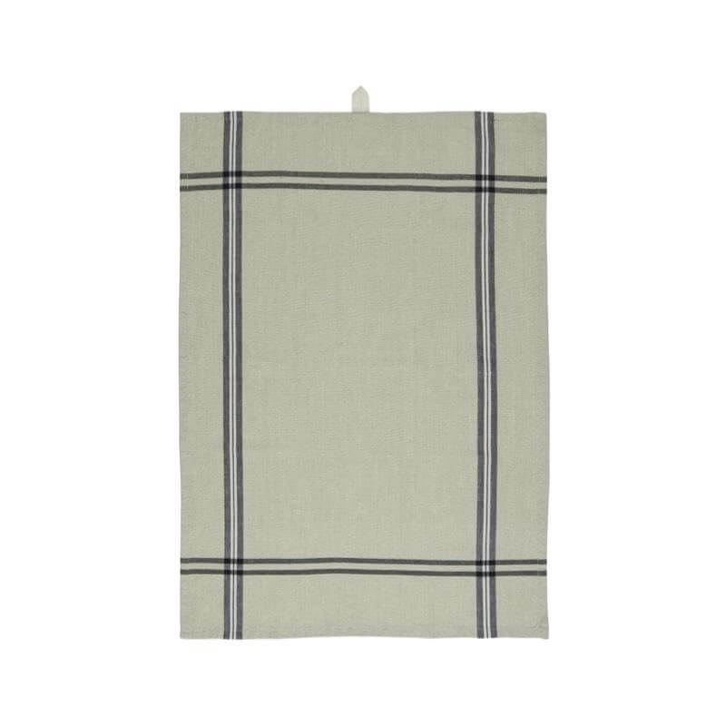 Tea Towel Organic Beige Black Stripes Ib Laursen zwart witte theedoek biologisch katoen