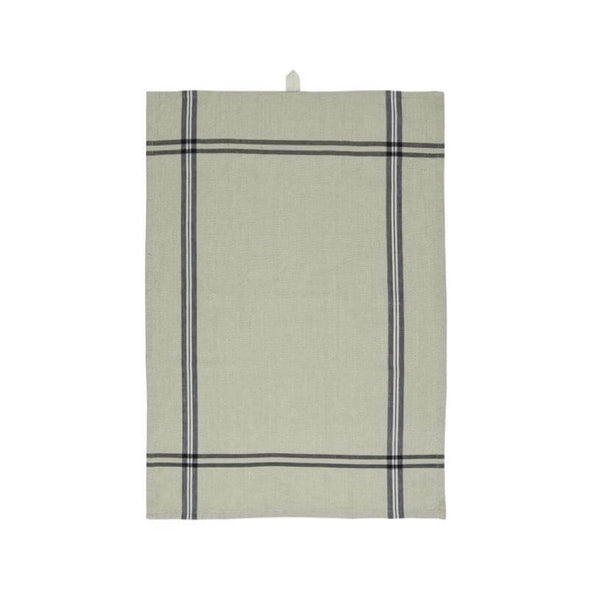 Tea Towel Organic Beige Black Stripes Ib Laursen zwart witte theedoek biologisch katoen