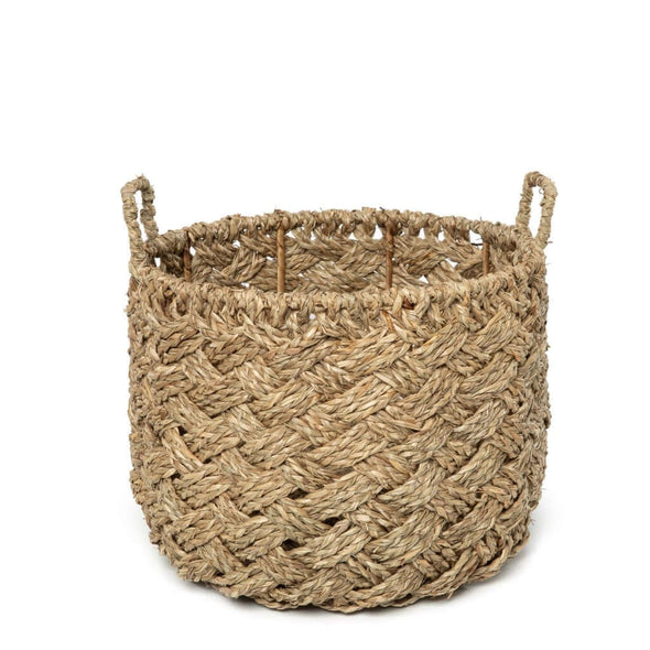 Hoi An basket seagrass Bazar Bizar natural m zeegras mand opbergmand naturel stapelbaar