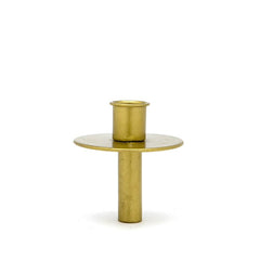 Van Verre fairtrade gold metal bottle candle holder