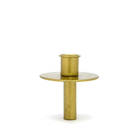 Van Verre fairtrade gold metal bottle candle holder