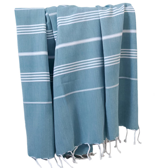 Ottomania hamamdoek petrol XL 220x160 cm tweepersoons handdoek dun licht reis vakantie cadeau zwembad