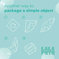La La Fete sustainable gift wrap cotton cloth duurzaam inpakken doek katoen instructies instructions