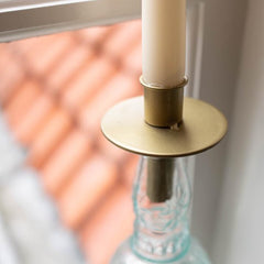 Van Verre bottle candle holder gold metal