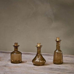 Bottle candlestick candle holder flessen kandelaar glas